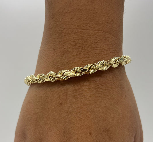 10k rope link bracelet