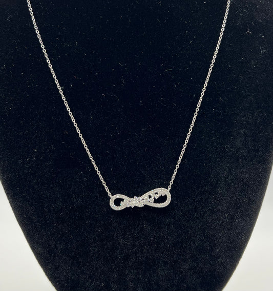 Gold with diamond infinity charm with chain