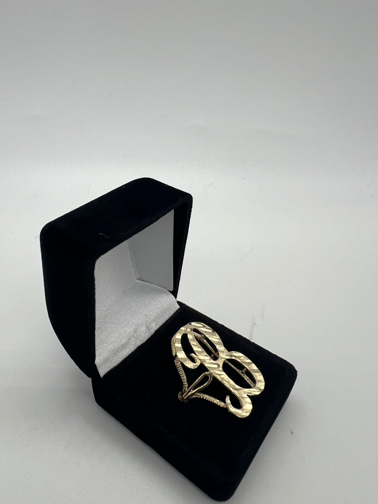 10k gold large initial ring