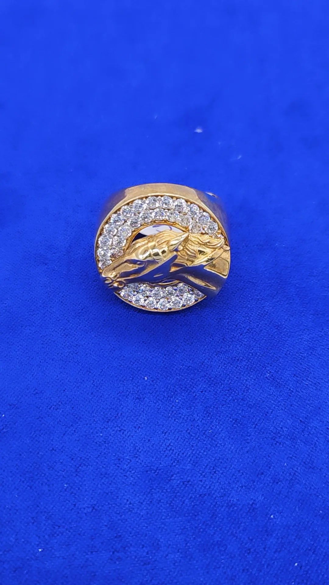 Horse's face men's ring