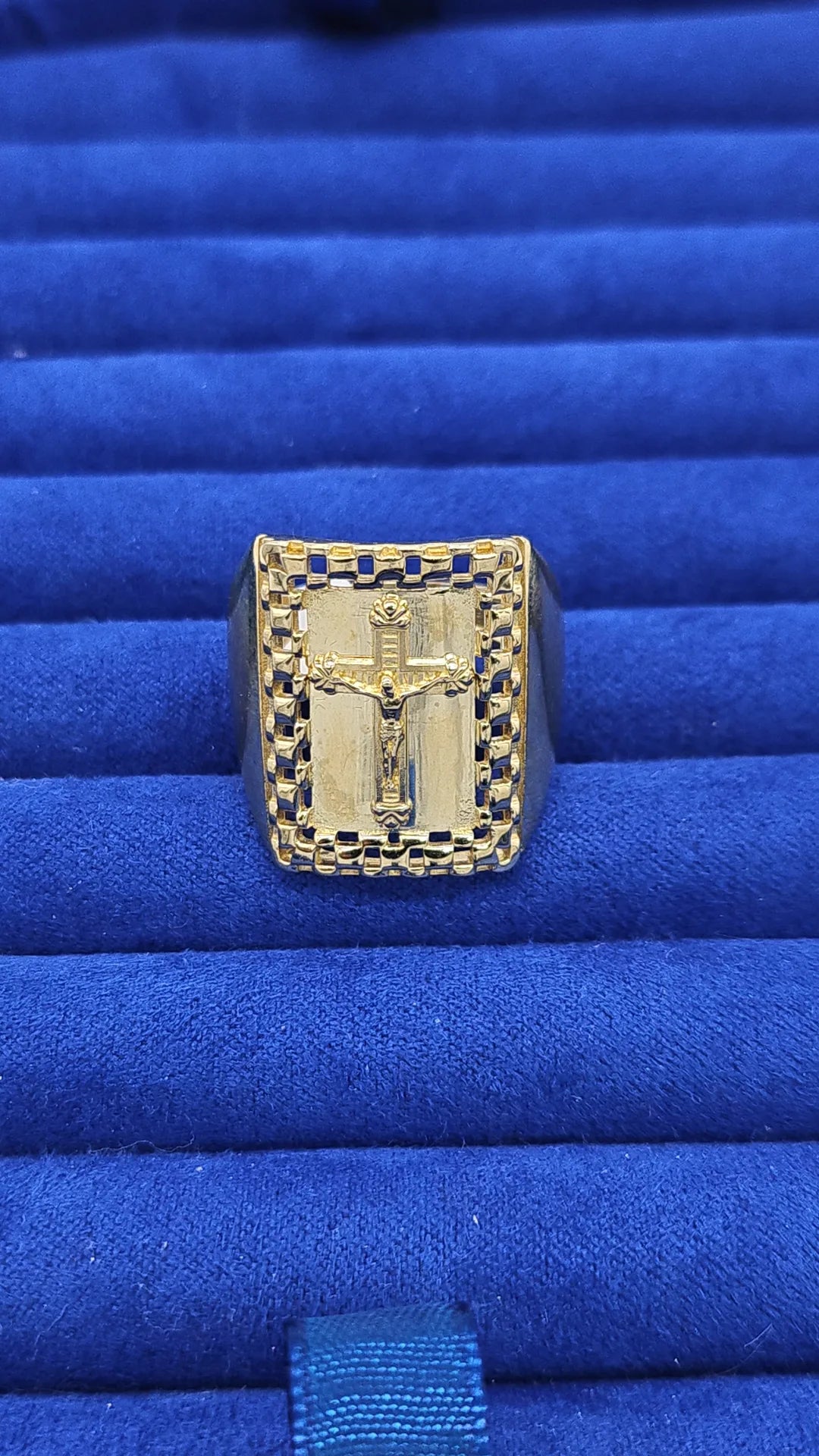 Holy cross man's ring