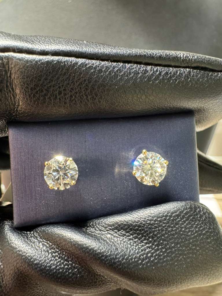Radiant Round Diamond Earrings