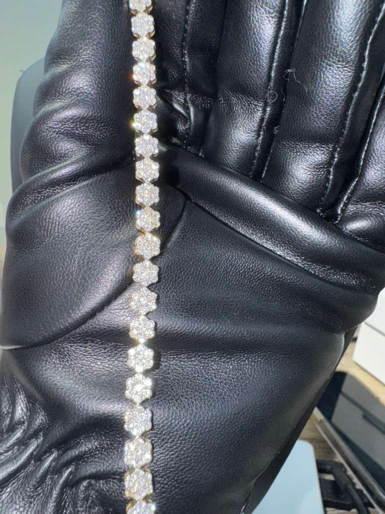 Radiant Bloom Diamond Tennis Bracelet