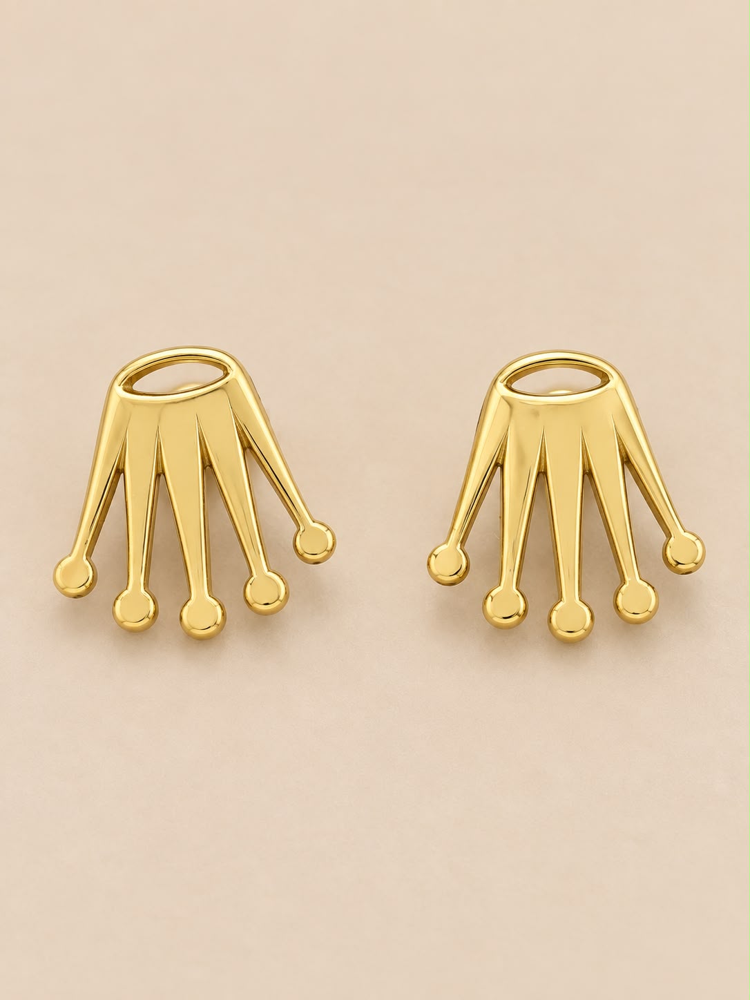 14K Yellow Gold Dangle Drop Stud Earrings – 2 Grams