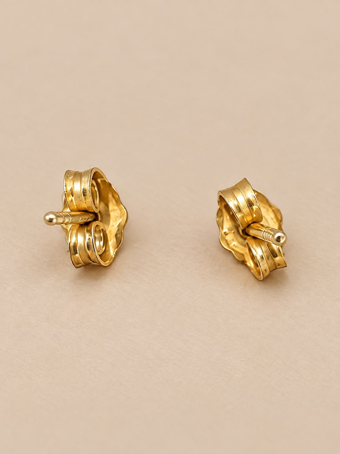 10K Yellow Gold Four Leaf Clover Flower Stud Earrings 7.2mm Women’s