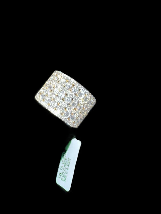 14K Gold VS Lab-Grown Diamond Pavé Power Ring