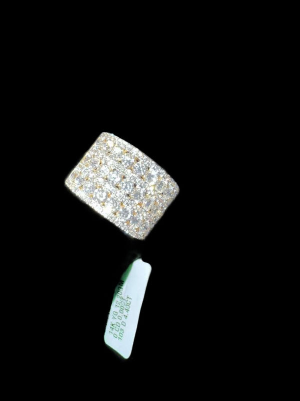 14K Gold VS Lab-Grown Diamond Pavé Power Ring