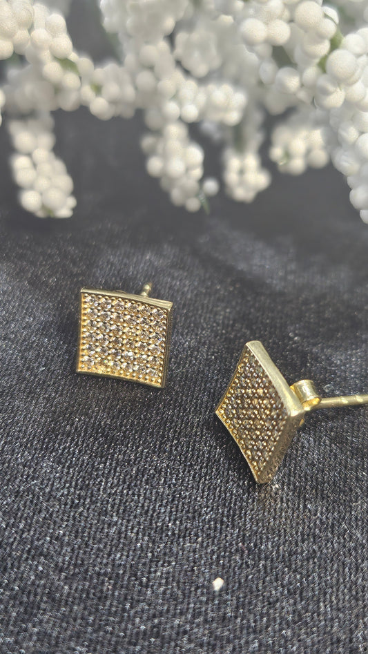 Square cluster earrings