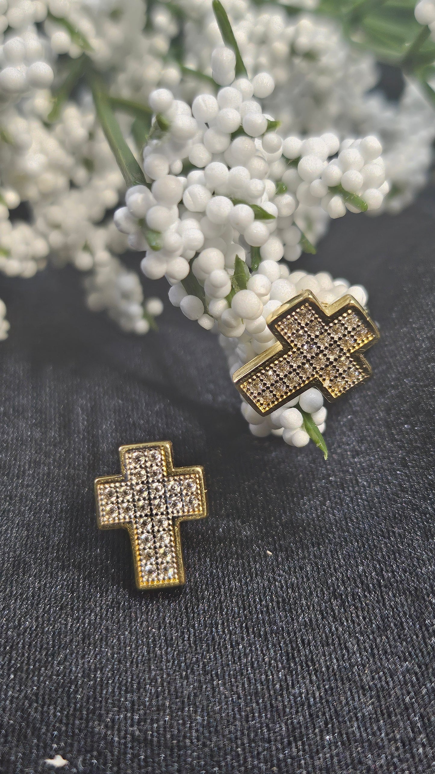 Holy cross earrings