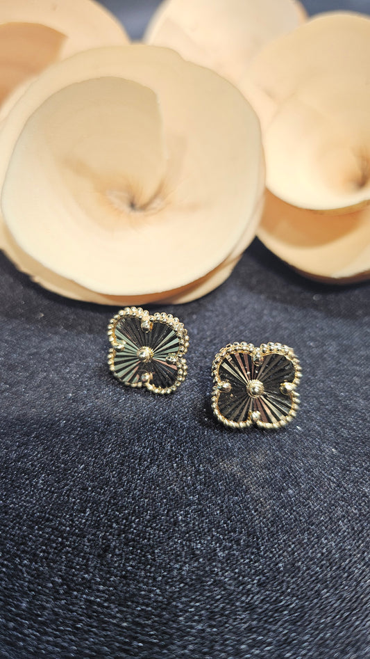 Golden petal studs