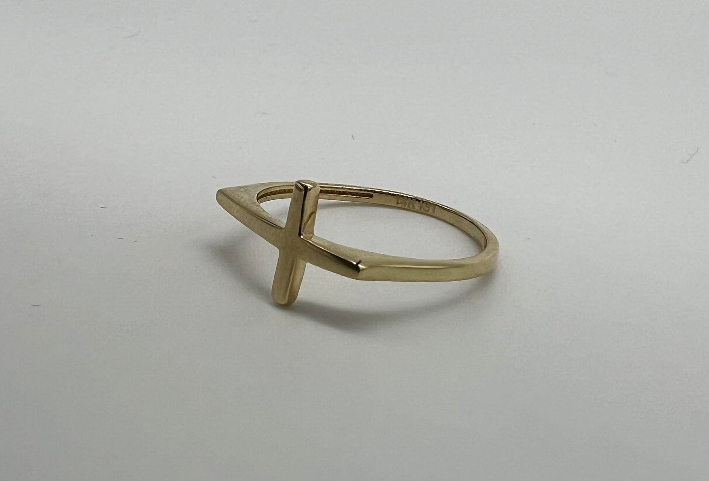 Cross ring | 14k gold