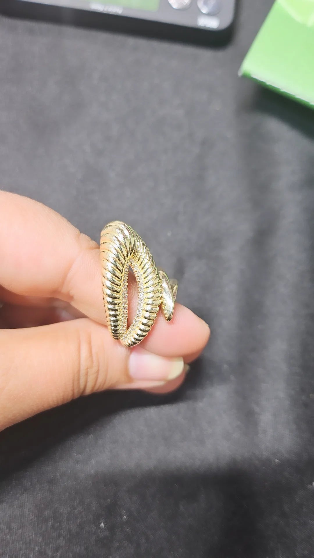 Spiral snake ring