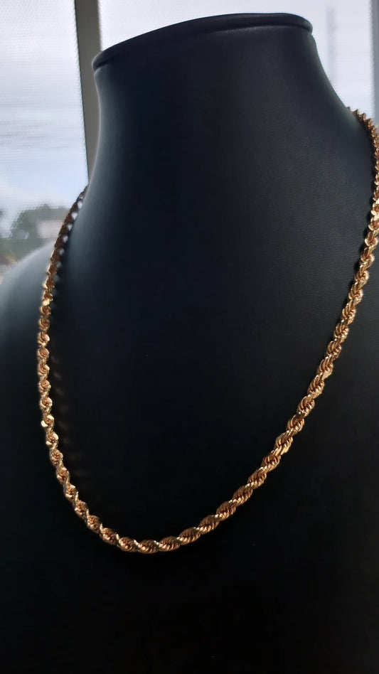 Rose gold rope chain