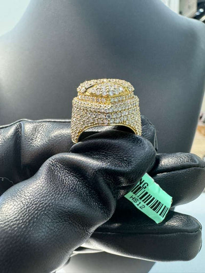 Gold Heart Ring with Diamonds