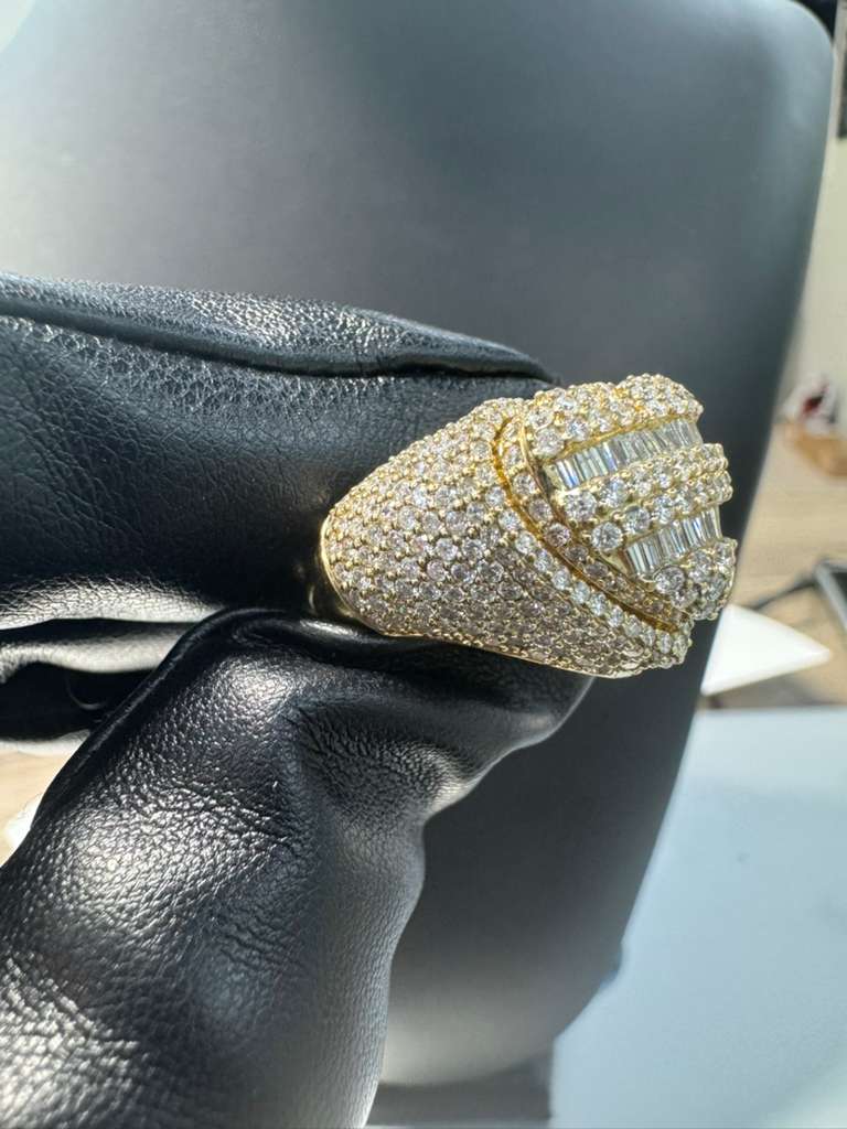 Gold Heart Ring with Diamonds