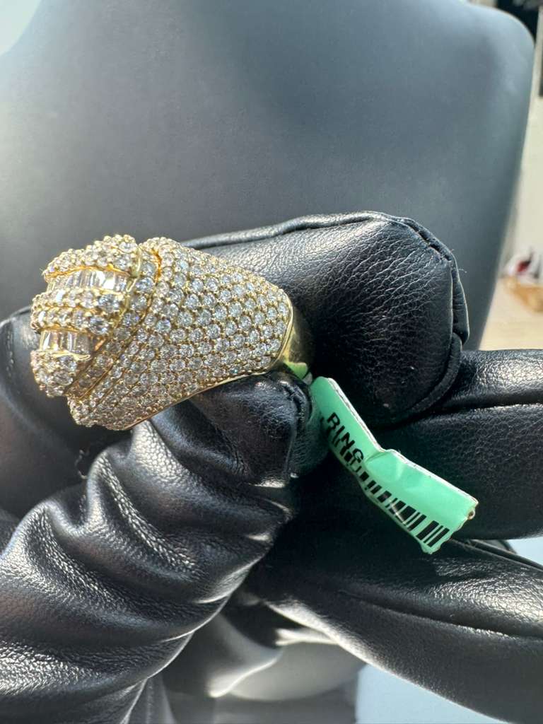 Gold Heart Ring with Diamonds