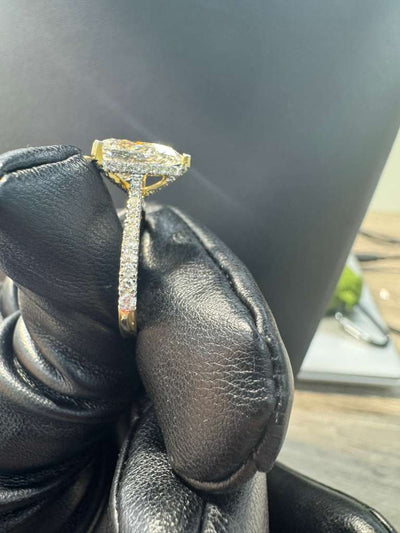 Pear Cut Centered Diamond Ring