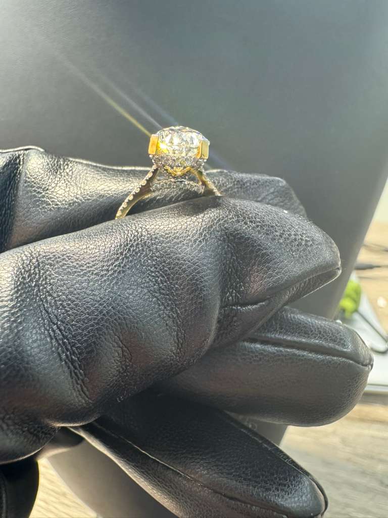 Pear Cut Centered Diamond Ring