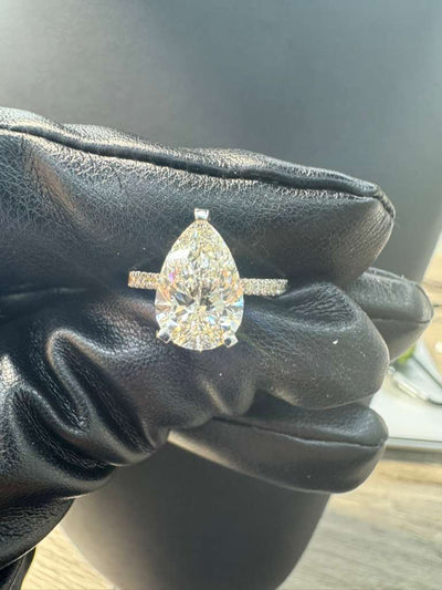 Pear Cut Centered Diamond Ring