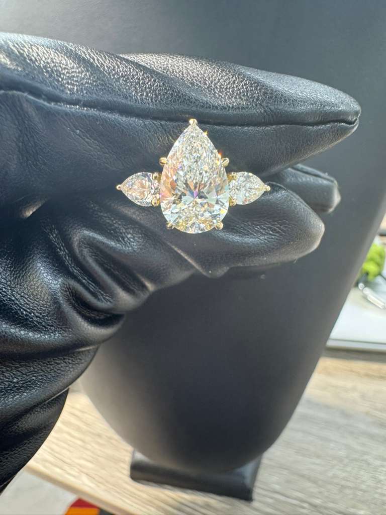 Pear Cut Trilogy Diamond Ring