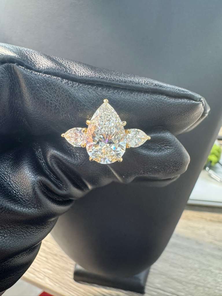 Pear Cut Trilogy Diamond Ring
