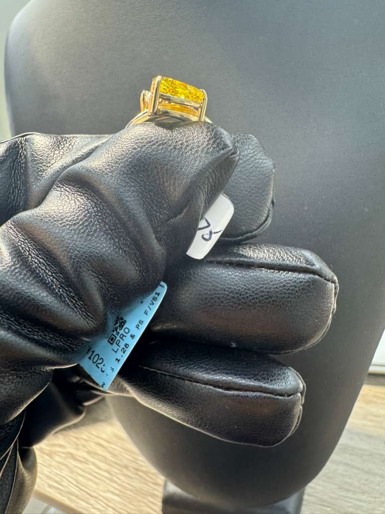 Two Tone Pear Duo Diamond Ring