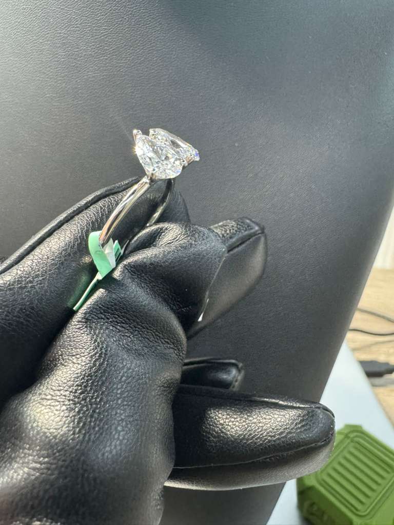 Gold Pear & Oval Diamond Duo Ring