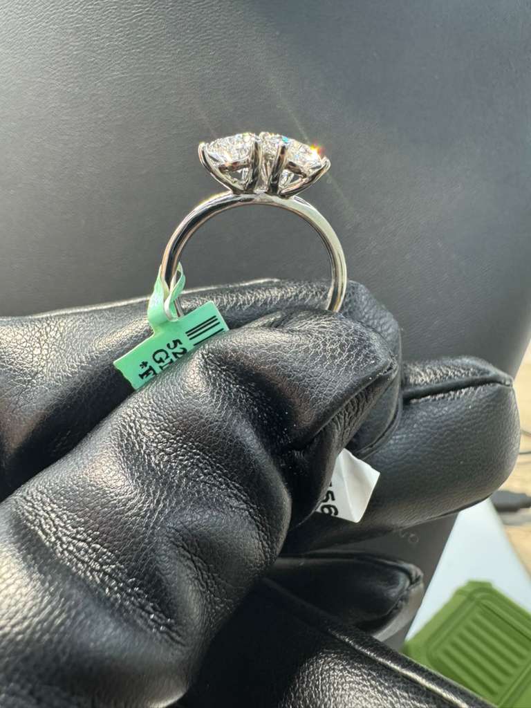 Gold Pear & Oval Diamond Duo Ring