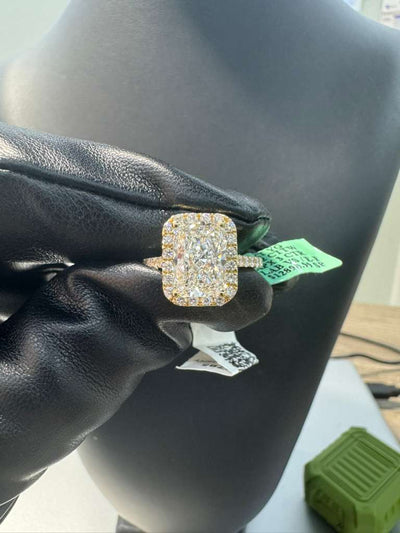 Cushion Halo Diamond Ring