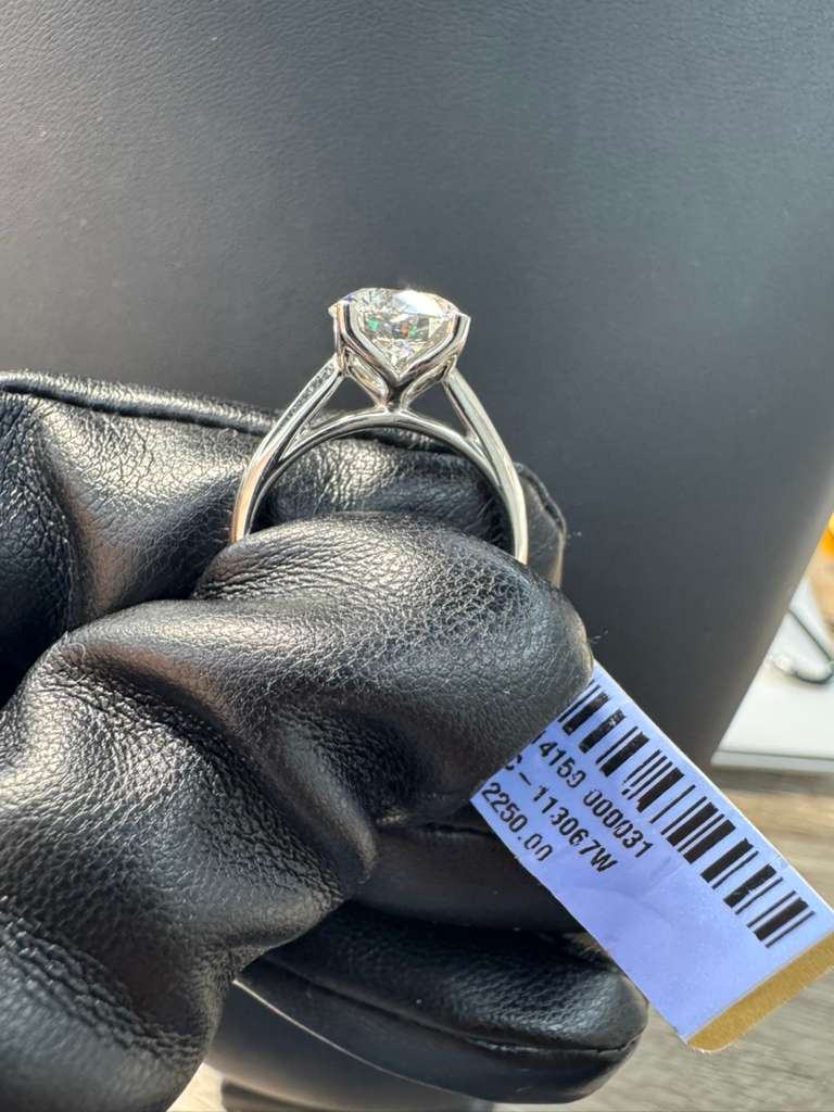 White Gold Solitaire Diamond Ring