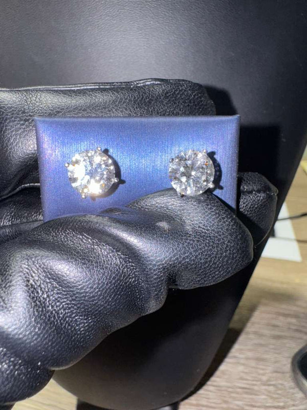 6CT Classic Brilliant Studs in 14K White Gold