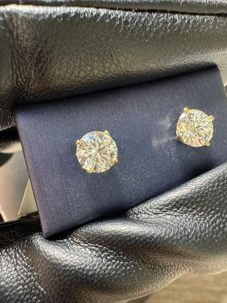 Radiant Round Diamond Earrings