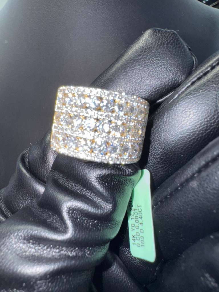 14K Gold VS Lab-Grown Diamond Pavé Power Ring