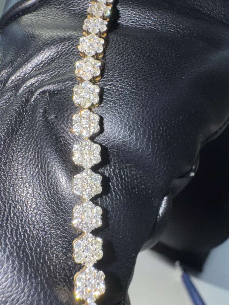 Radiant Bloom Diamond Tennis Bracelet