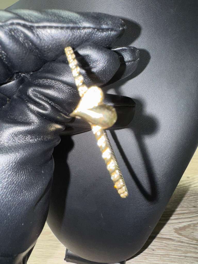 Diamond Heart Embrace Bangle