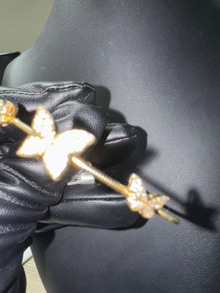 Diamond Butterfly Flex Bangle