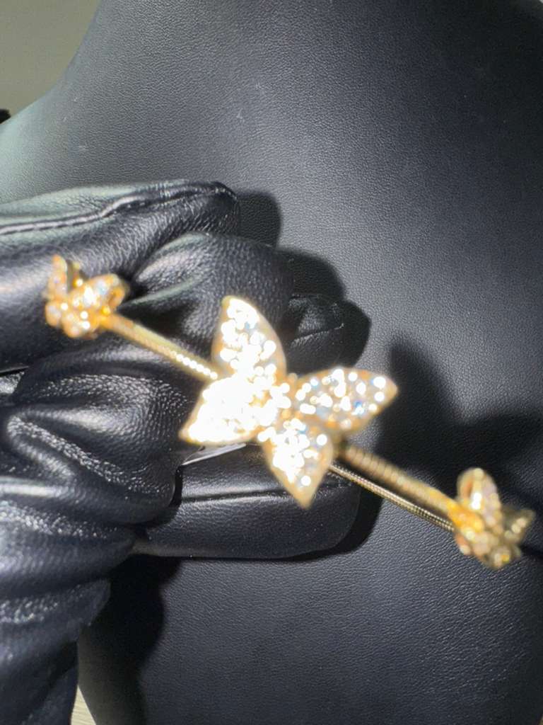 Diamond Butterfly Flex Bangle