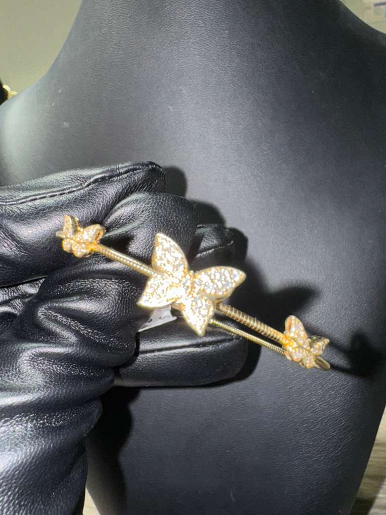 Diamond Butterfly Flex Bangle