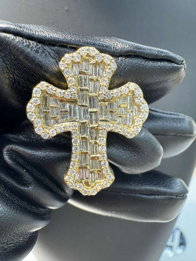 Radiant Faith Baguette Diamond Cross Ring