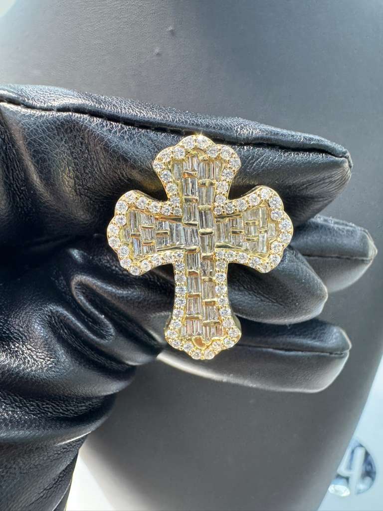 Radiant Faith Baguette Diamond Cross Ring