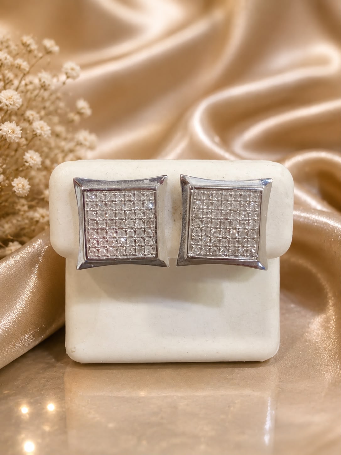 Square Diamond Earrings
