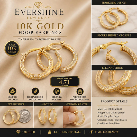 10K Gold Hoop Earrings