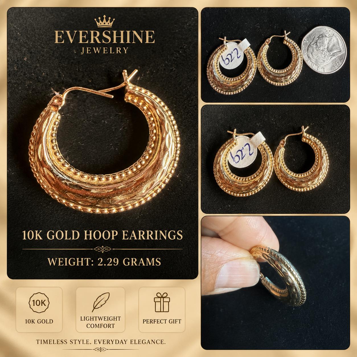 10K Gold Stylish Earrings