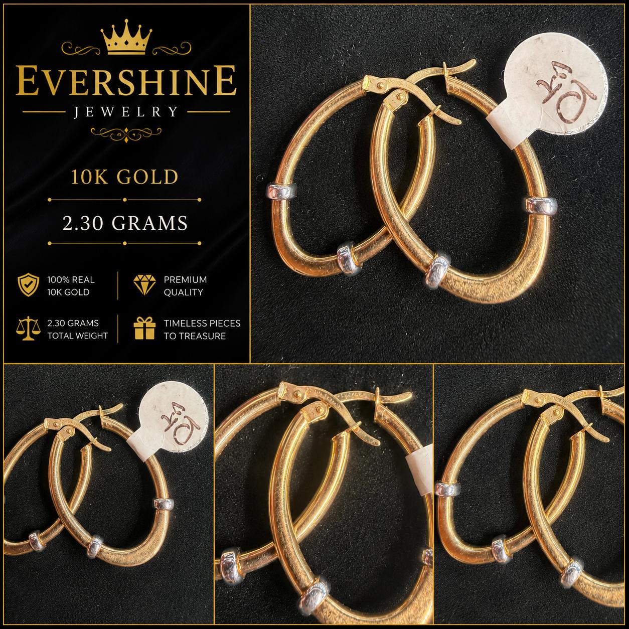 10K Gold Oval Earrings