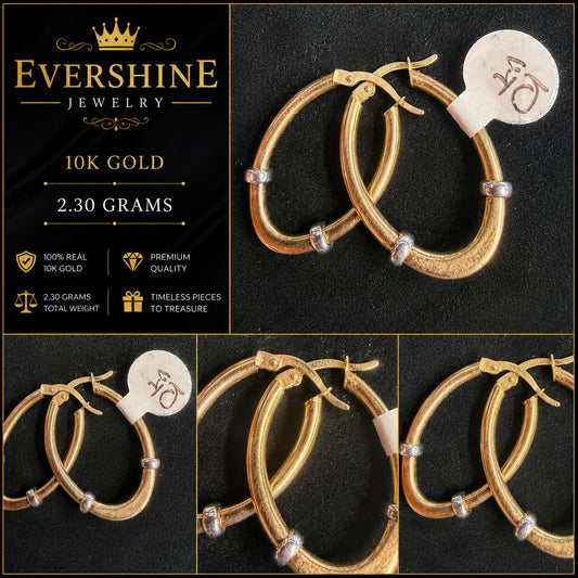 10K Gold Oval Earrings
