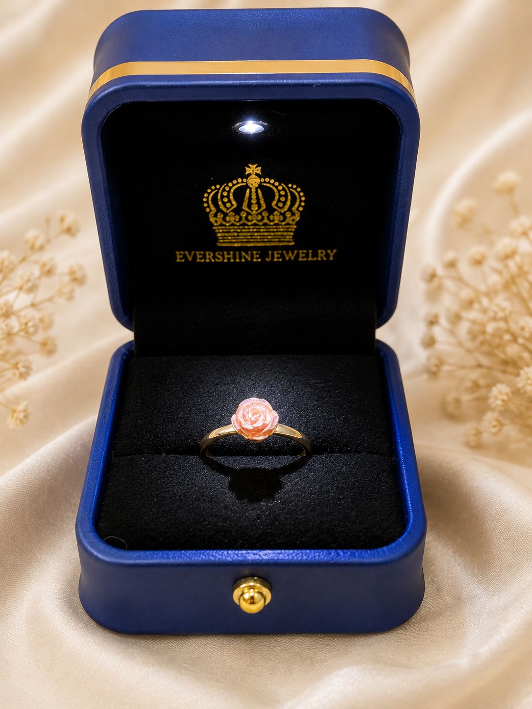 10K Yellow Gold Rose Flower Ring Size 7 Two-Tone Floral Women’s Ring