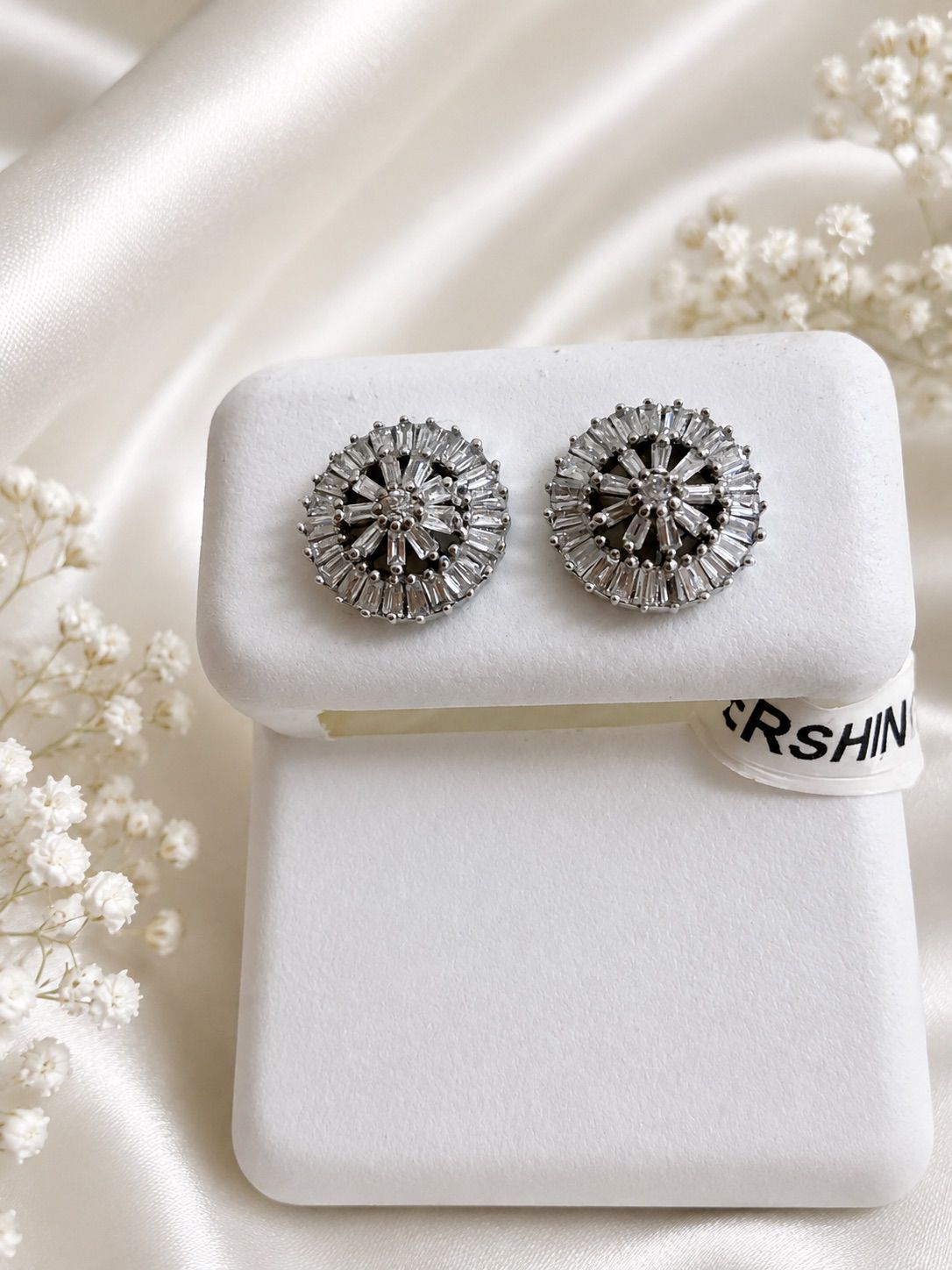 Gold Sunflower Stud Earrings