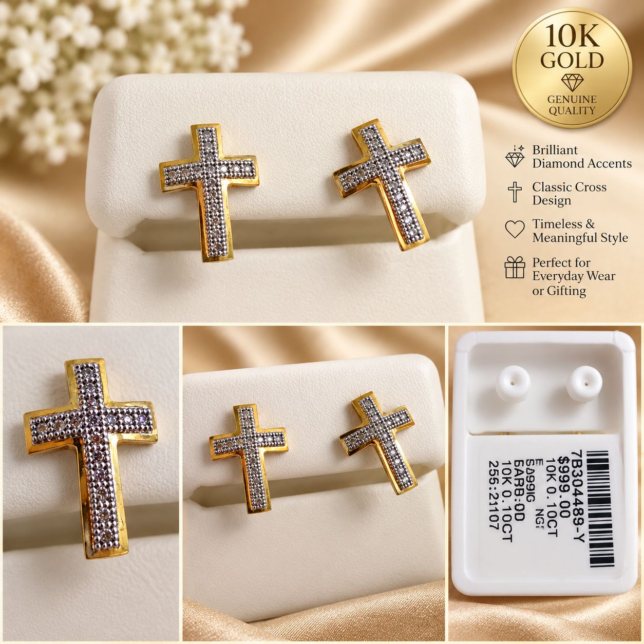 Jesus Cross Earrings