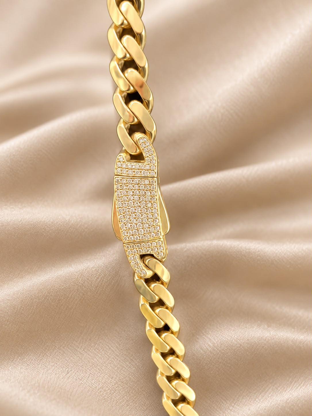 10K Yellow Gold Monaco Red Flower CZ Necklace & Bracelet Set 6mm