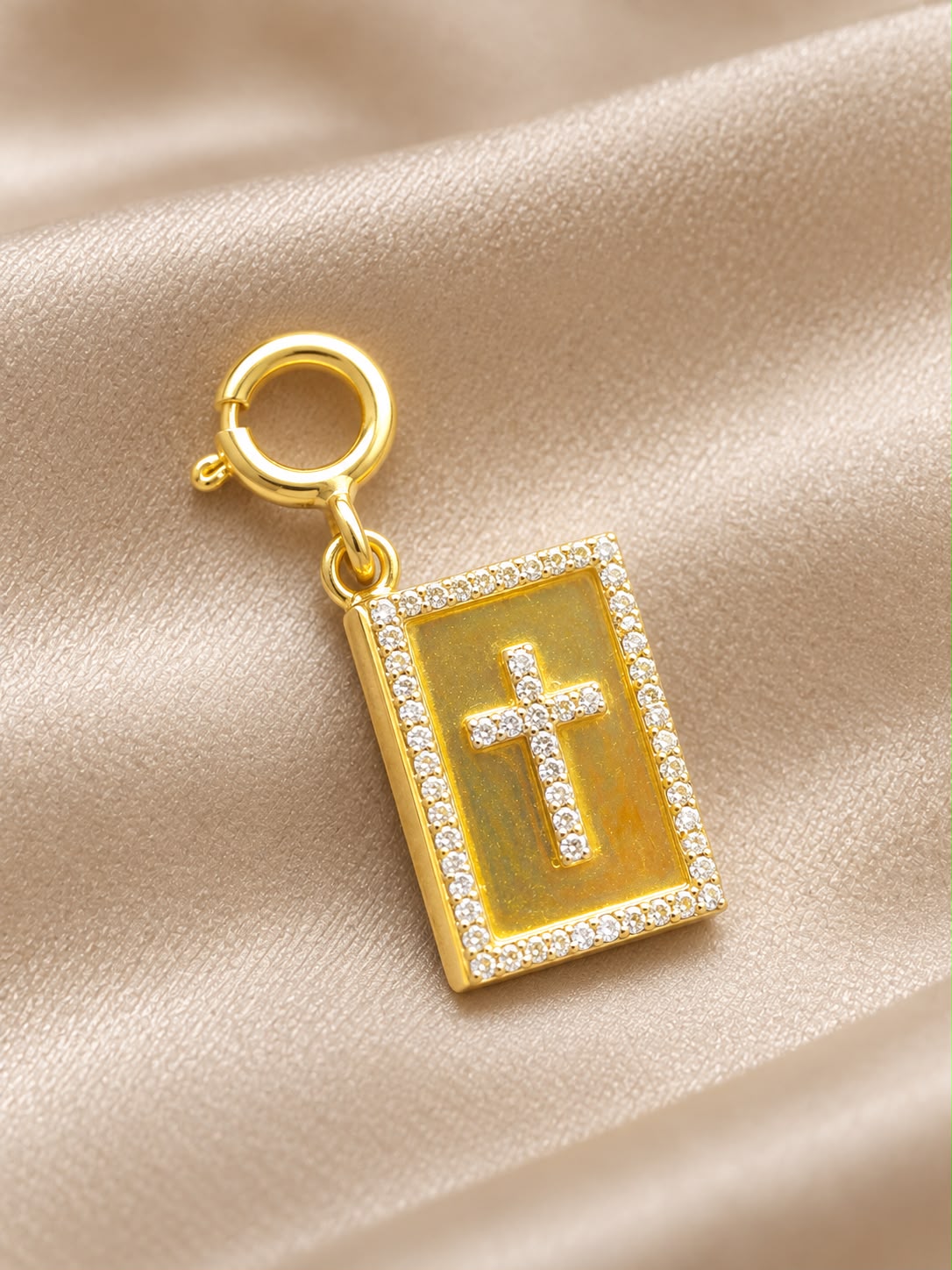 10K Yellow Gold Natural Diamond Charm Pendant – Choose Your Style – Bracelet Anklet Necklace